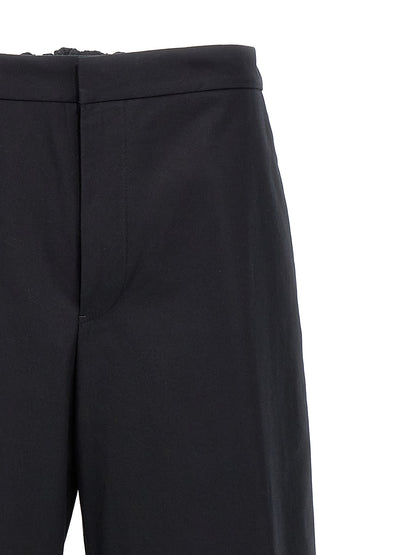 Jil Sander Blue Cotton Casual Pants