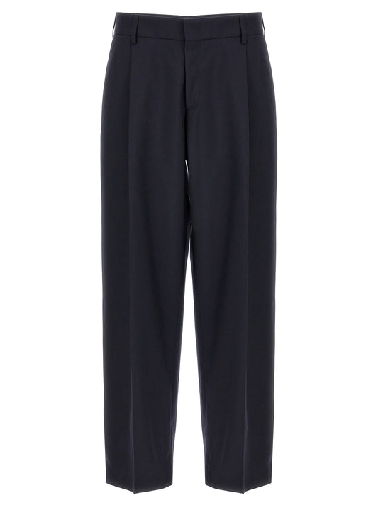 Trousers by CELLAR DOOR for men in polyester & wool blue presents a smart silhouette, meticulously detailed with a smart , a smart long, and a smart .