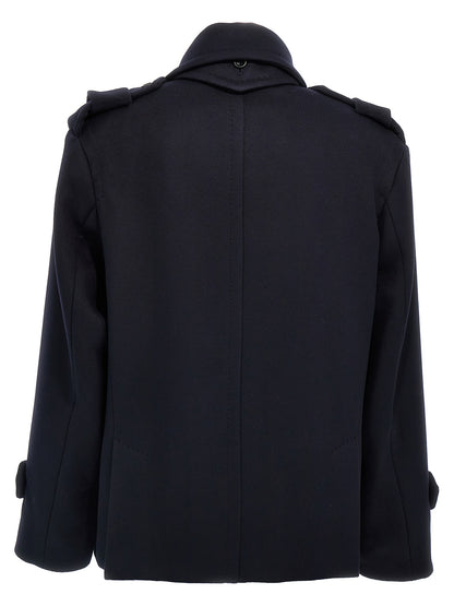 Max Mara Blue Virgin Wool Coat
