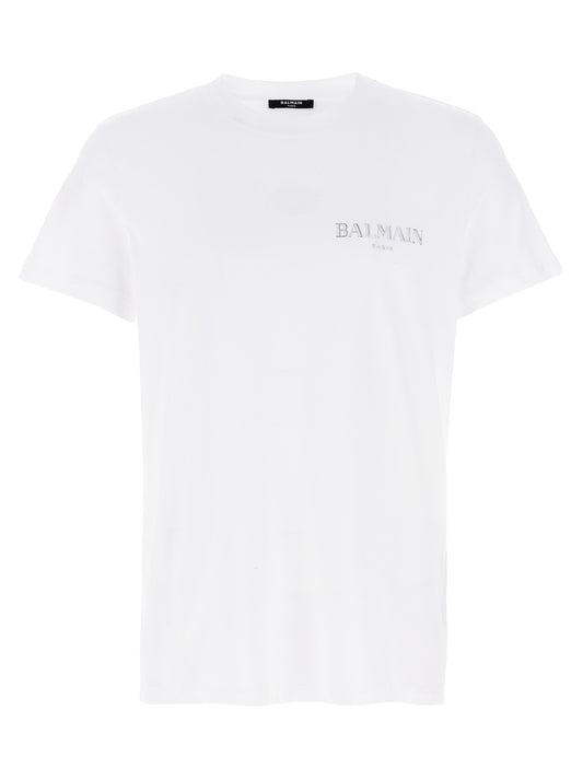 Balmain White Organic Cotton T-Shirt