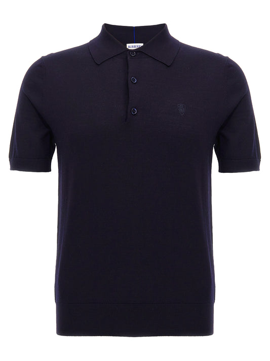 Burberry Blue Wool Polo Shirt