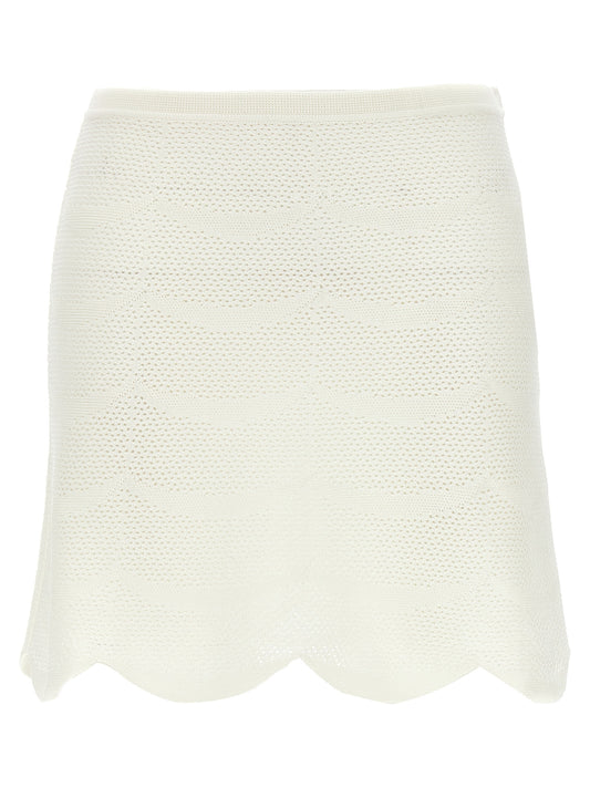 Tom Ford White Cotton Long Skirt