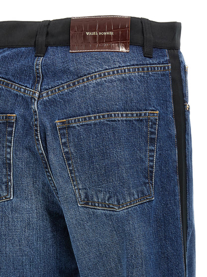WALES BONNER Blue Cotton Straight-Leg Jeans
