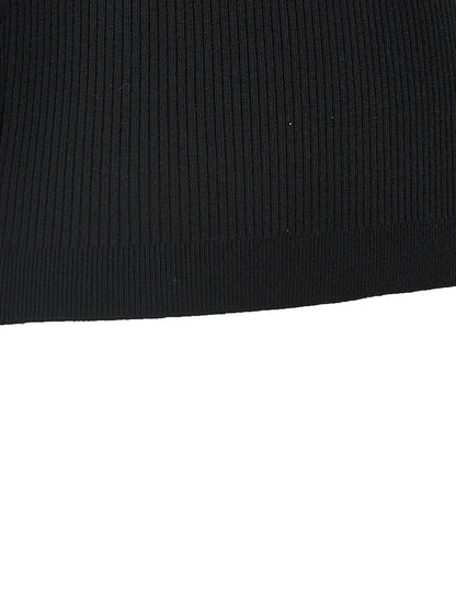 Alessandra Rich Black Wool T-Shirt