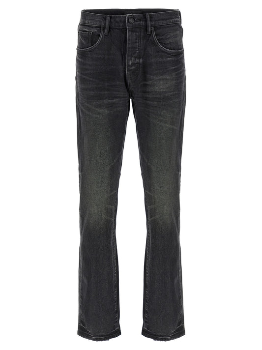 Jeans by PURPLE for men in stretch denim cotton black, purple & signature features an sophisticated mid rise and straight-leg with a precise long, creating a sophisticated and sophisticated silhouette.