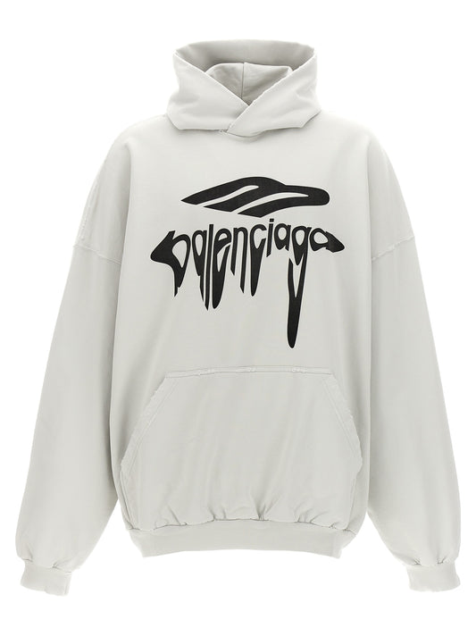Balenciaga White Cotton Sweatshirt