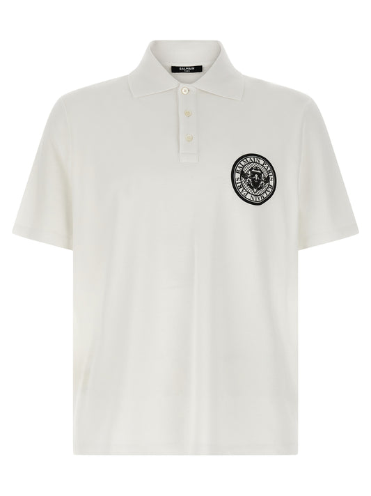 Balmain Bicolor Cotton Polo Shirt