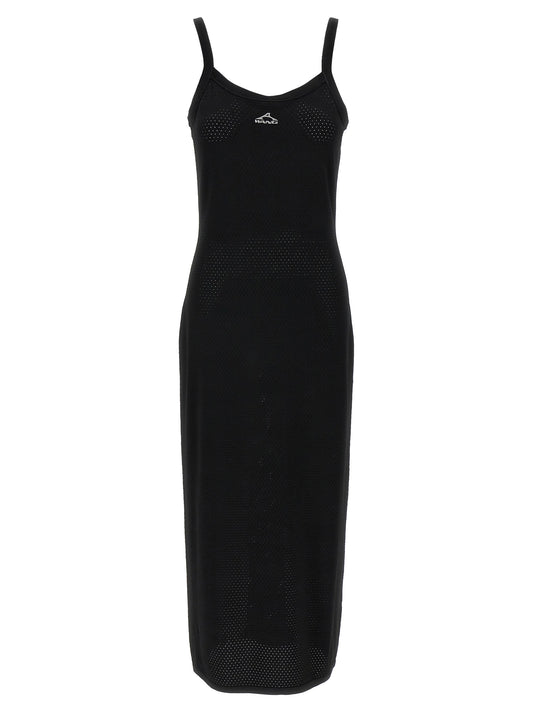 Dress by T BY ALEXANDER WANG for women in polyamide & viscose black features an magnificent silhouette, artfully detailed with a magnificent round neckline and that flows into an magnificent midi.