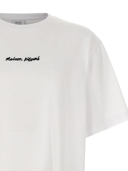 T-Shirt by Maison Kitsuné for men in cotton white features an on trend silhouette, perfectly showcasing a on trend and crew neckline for an elevated aesthetic.