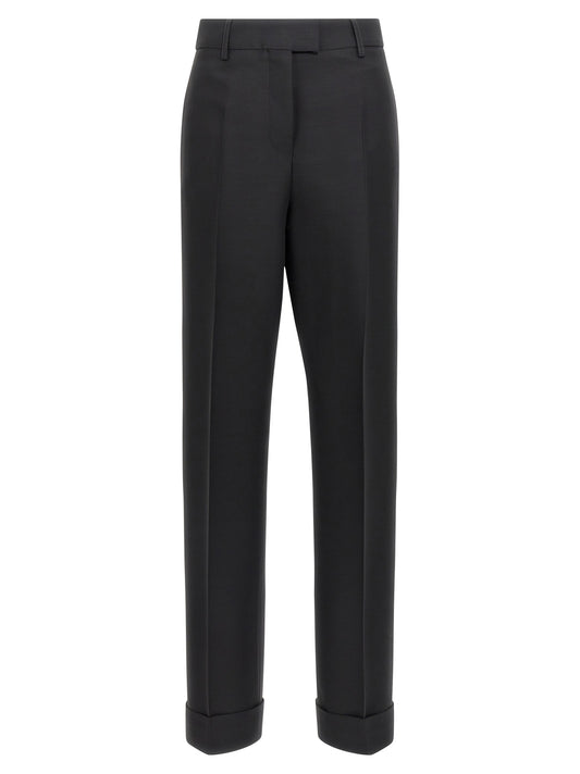 Ferragamo Black Viscose Dress Pants