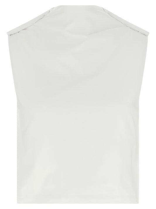 Armarium White Cotton Sleeveles T-Shirt