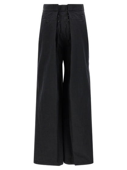 Maison Margiela Black Cotton Casual Pants