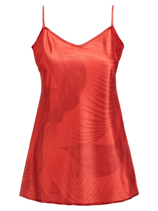 Tank Top by F.R.S. - FOR RESTLESS SLEEPERS for women in polyester satin twill multicolor & red showcases a sumptuous silhouette, artfully detailed with a sumptuous v-neck neckline and sleeveless for a truly sumptuous finish.