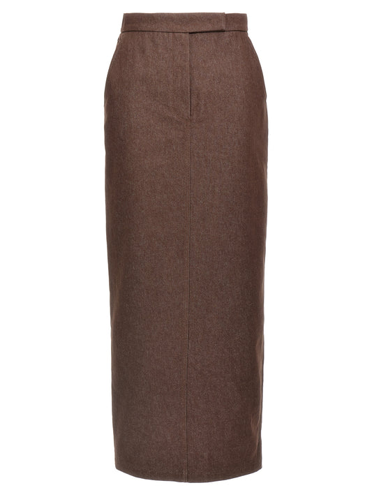 Max Mara Brown Cotton Mini Skirt