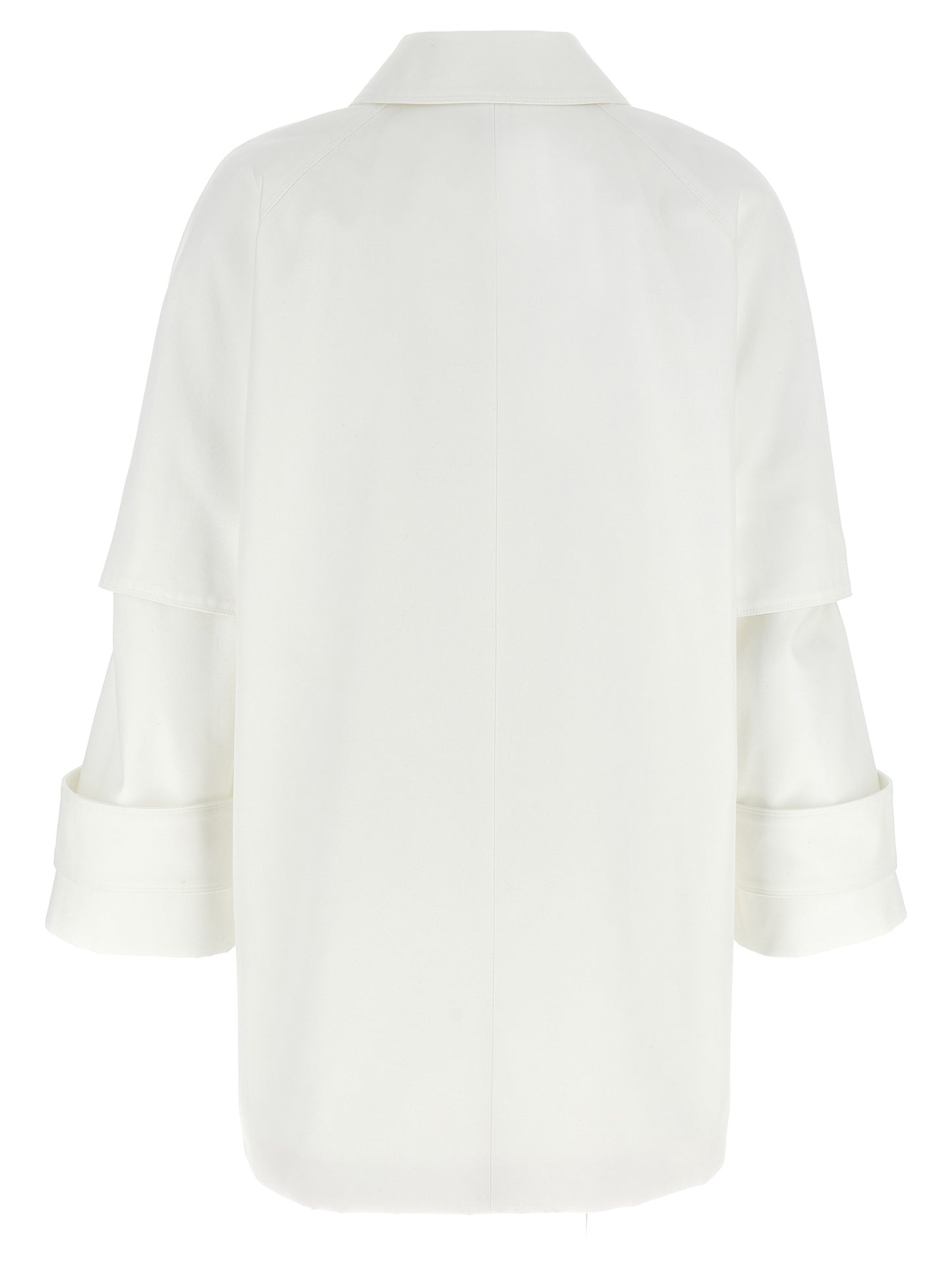 Max Mara White Cotton Coat
