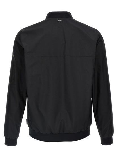 Herno Black Polyester Bomber