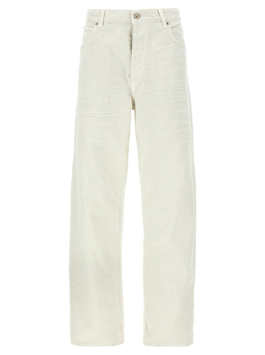 Balenciaga White Cotton Jeans Denim