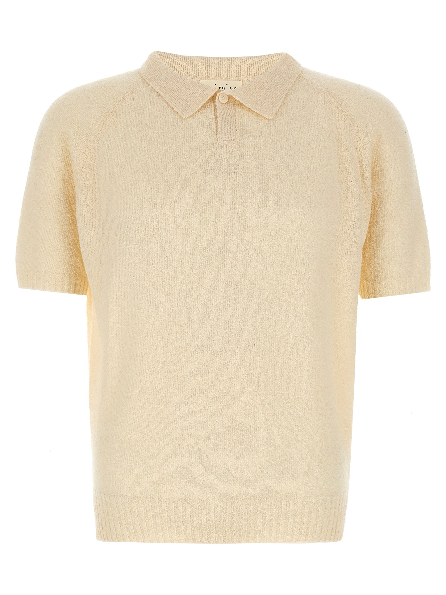 Polo Shirt by MA'RY'YA for men in polyamide modacrylic & cotton white features a eye catching silhouette, showcasing a refined and short-sleeve for a eye catching finish.