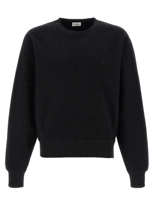 Saint Laurent Black Cotton Sweatshirt