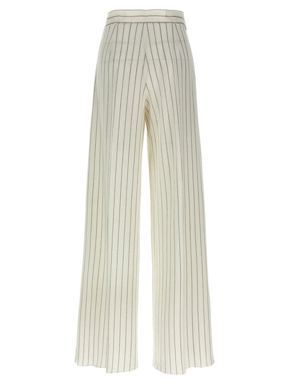 Max Mara White Cotton Casual Pants