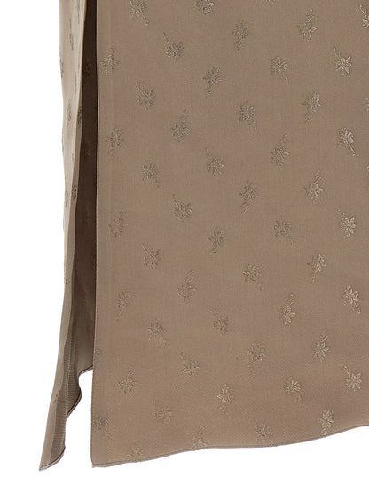 Fendi Gray Silk Midi Dress