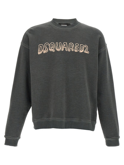 Dsquared² Gray Cotton Sweatshirt