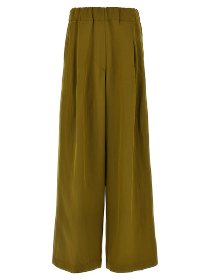 Dries Van Noten Bicolor Wool Casual Pants