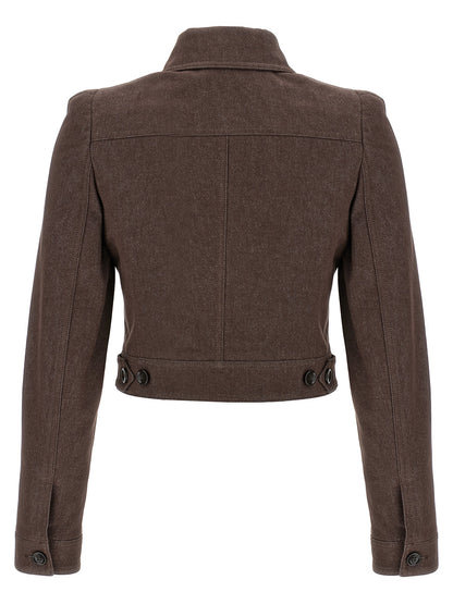 Max Mara Brown Cotton Blazer