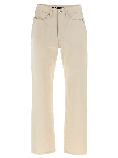 Jil Sander Beige Cotton Jeans Denim