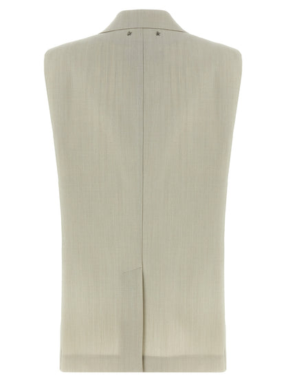 Golden Goose Beige Virgin Wool Sleeveless Jacket
