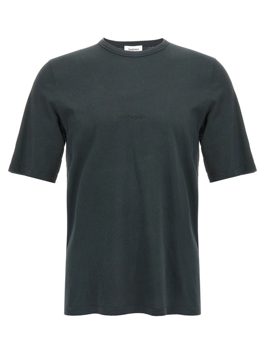 Saint Laurent Black Cotton T-Shirt