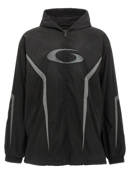 Balenciaga Black Polyester Shell Jacket