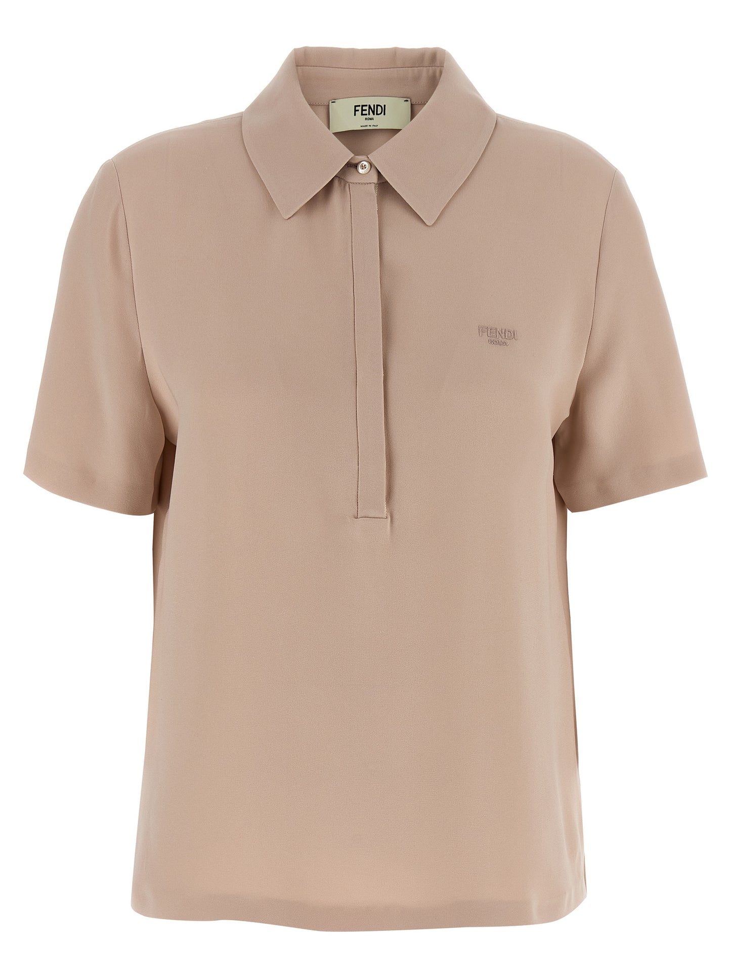 Fendi Multicolor Silk Polo Shirt