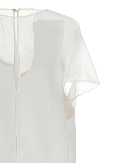 Khaite White Polyester Short Dress