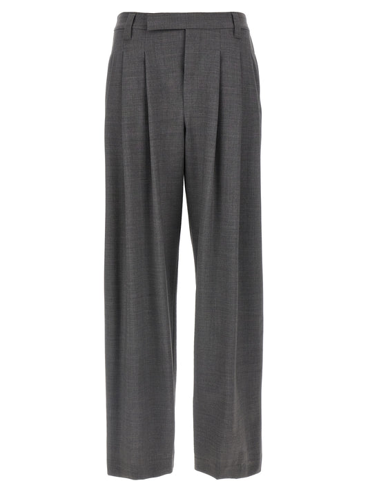 Brunello Cucinelli Gray Virgin Wool Casual Pants