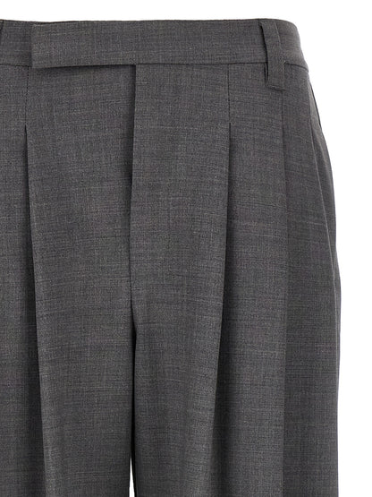 Brunello Cucinelli Gray Virgin Wool Casual Pants