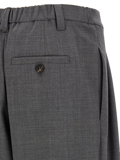 Brunello Cucinelli Gray Virgin Wool Casual Pants
