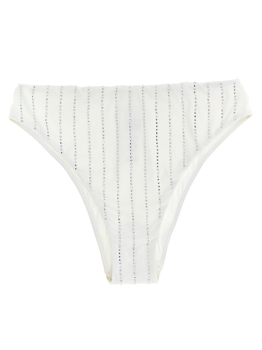 Bikini by MC2 Saint Barth for women in polyamide & rhinestone white features an riviera chic silhouette that beautifully encapsulates the signature aesthetic of the Women's Polyamide & Rhinestone Bikini.