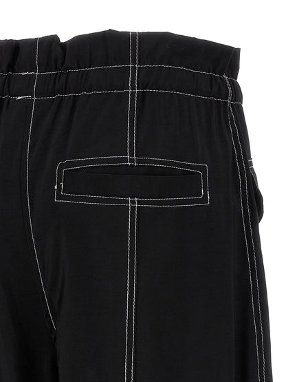Ganni Black Viscose Casual Pants