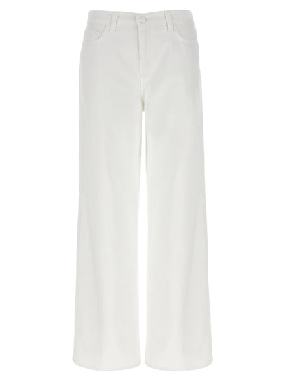 L'Agence White Cotton High-Waisted Jean