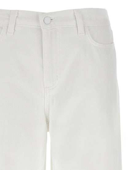 L'Agence White Cotton High-Waisted Jean