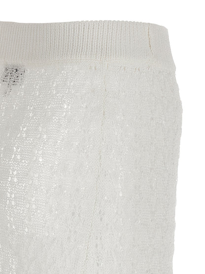 Ganni White Polyamide Mini Skirt