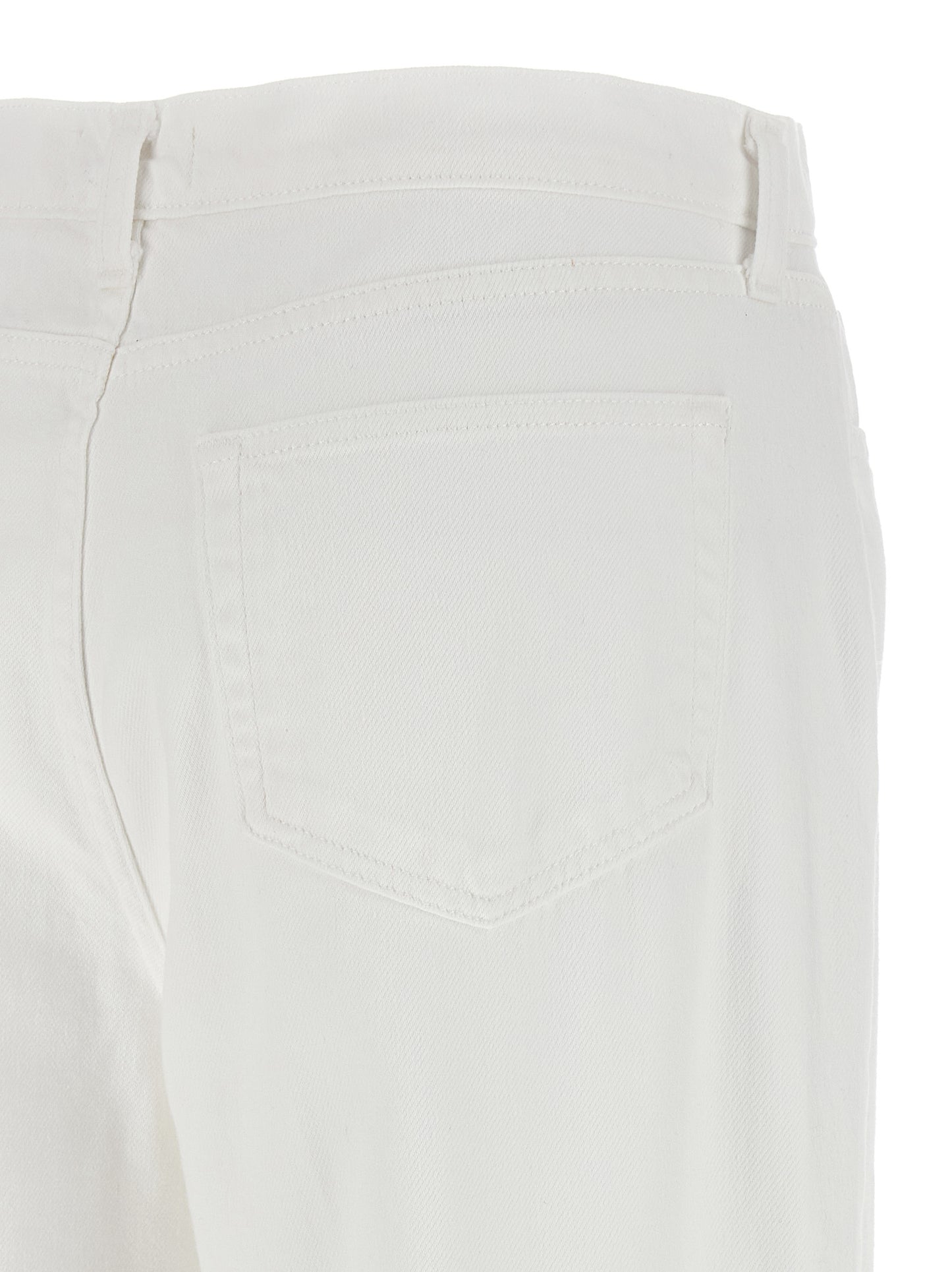 L'Agence White Cotton High-Waisted Jean
