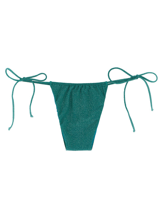 Bikini by MC2 Saint Barth for women in polyamide polyester & viscose bicolour, green & signature features an riviera chic silhouette that beautifully encapsulates the signature aesthetic of the Women's Polyamide Polyester & Viscose Bikini.