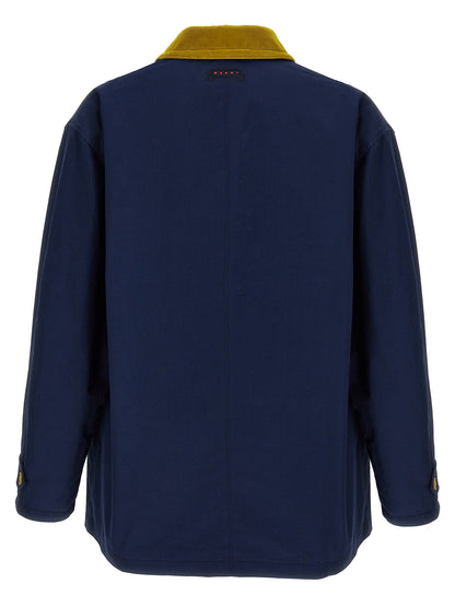 Marni Blue Cotton Parka