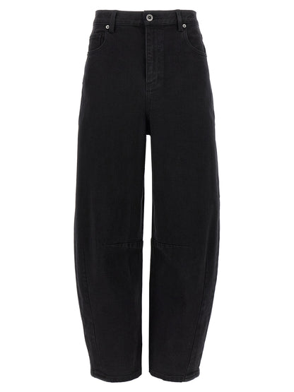Self-Portrait Black Cotton High-Waisted Jean