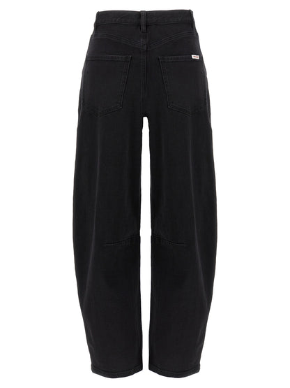 Self-Portrait Black Cotton High-Waisted Jean