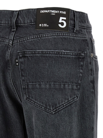 Department 5 Gray Cotton Straight-Leg Jeans