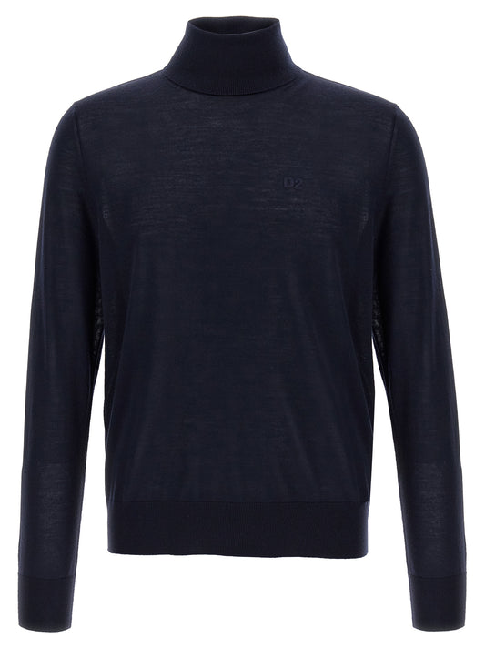 Dsquared² Blue Virgin Wool Cardigan