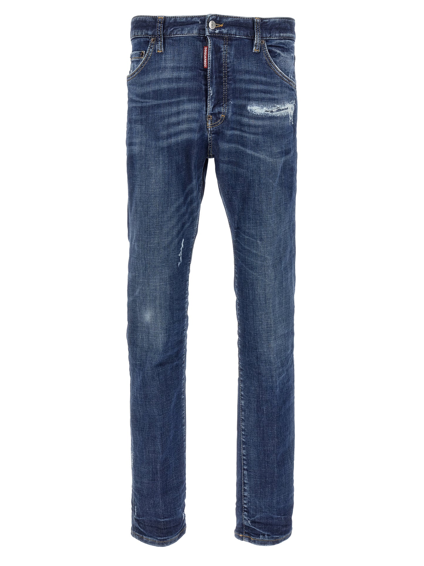 Dsquared² Blue Cotton Slim Fit Jeans